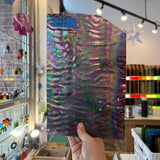 Purple Cathedral Iridescent Ripple Kokomo Sheet Glass Colorado Glassworks