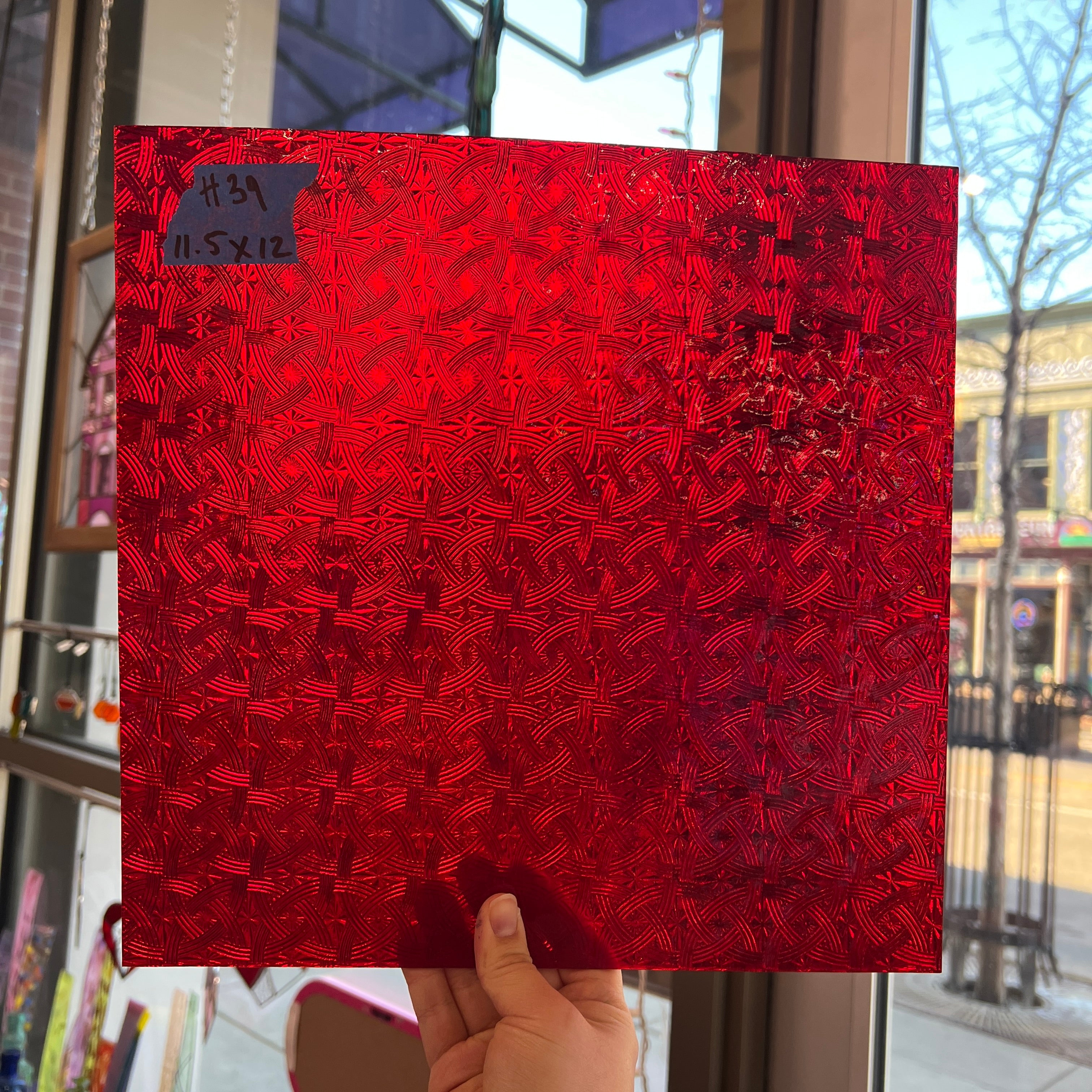 Cerise Ruby Celtic Kokomo Sheet Glass Colorado Glassworks