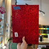Cerise Ruby Celtic Kokomo Sheet Glass Colorado Glassworks 12x8in (KO-98567725)