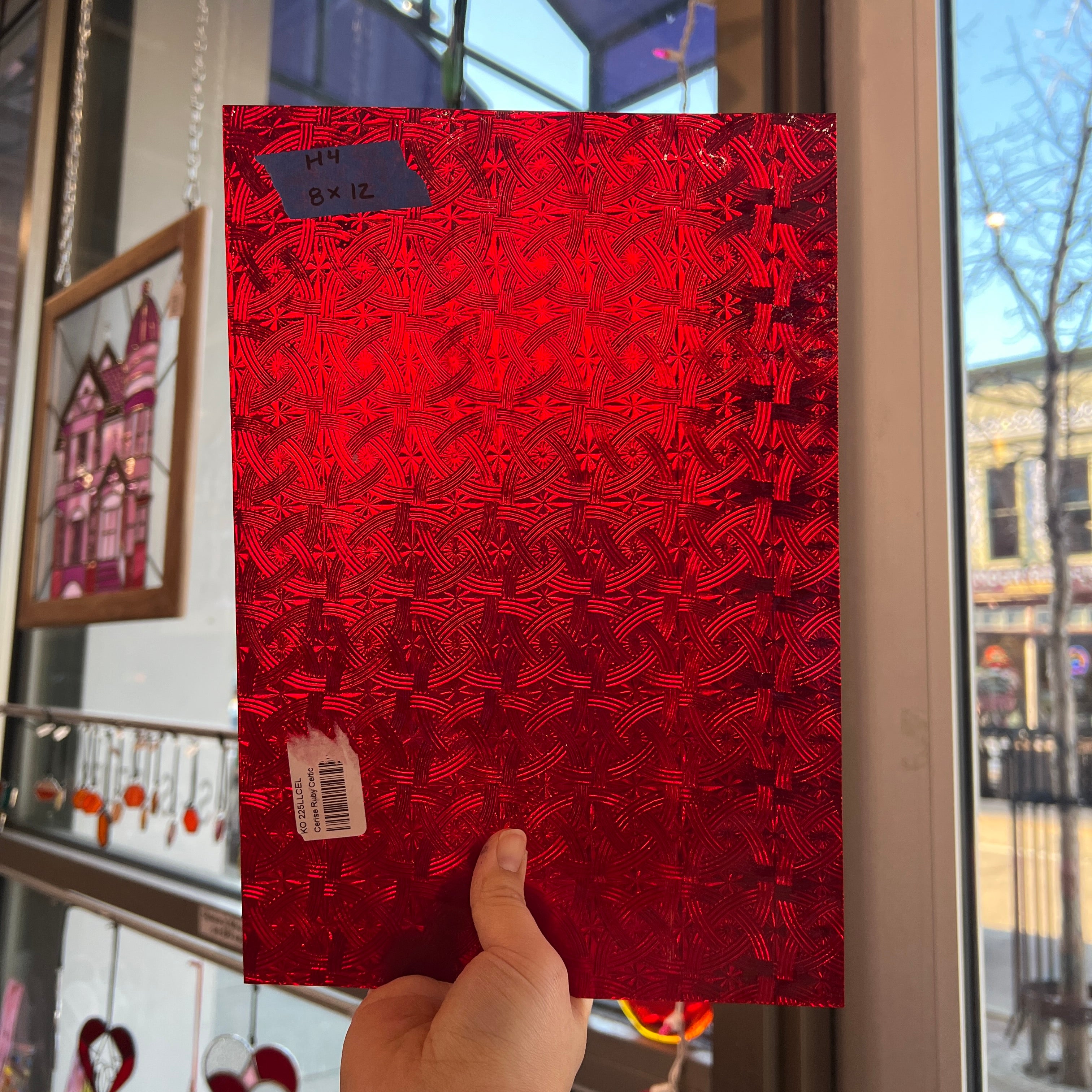 Cerise Ruby Celtic Kokomo Sheet Glass Colorado Glassworks