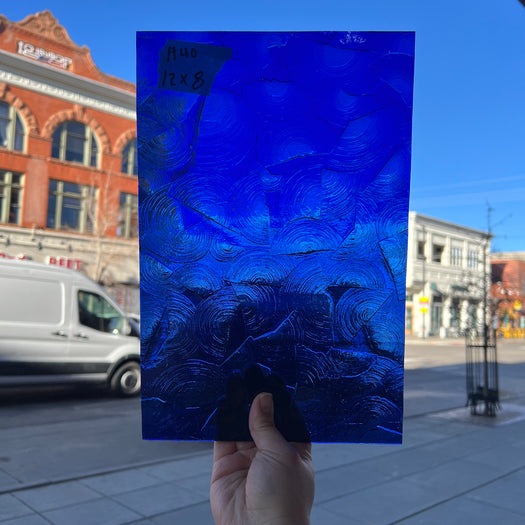 Copper/Nickel Blue Rondelite Kokomo Sheet Glass Colorado Glassworks