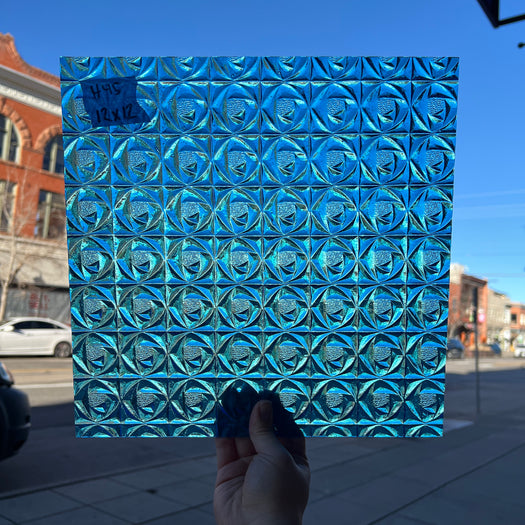 Lighter Peacock Blue Whitney Kokomo Sheet Glass Colorado Glassworks