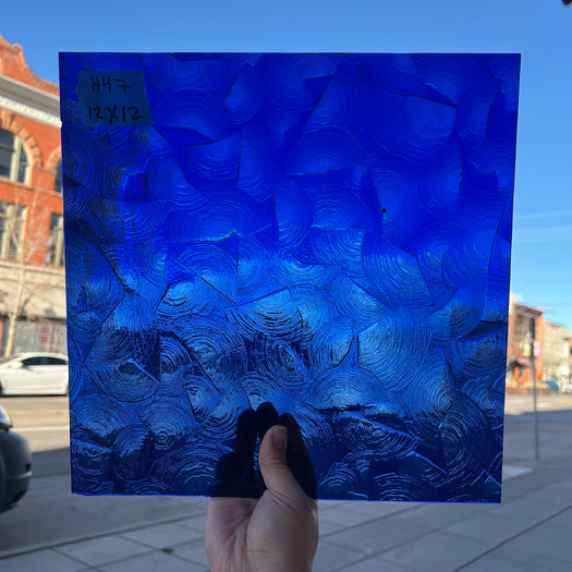 Copper/Nickel Blue Rondelite Kokomo Sheet Glass Colorado Glassworks