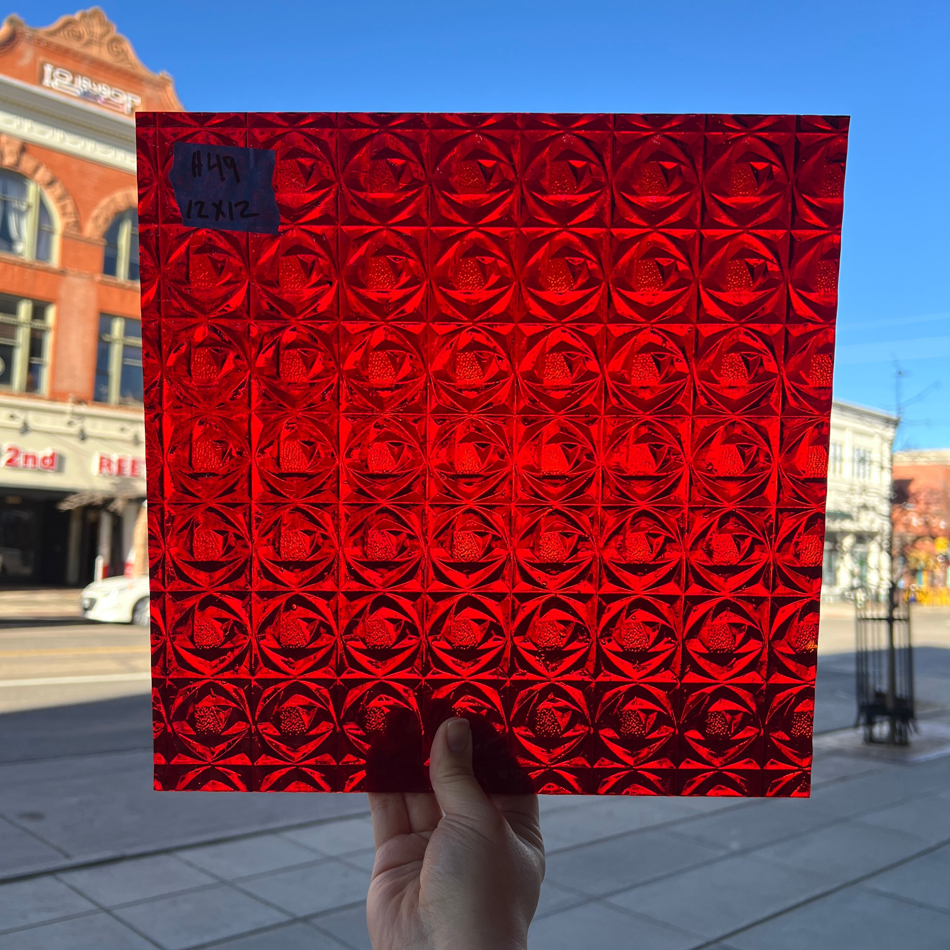 Cerise Ruby Whitney Kokomo Sheet Glass Colorado Glassworks