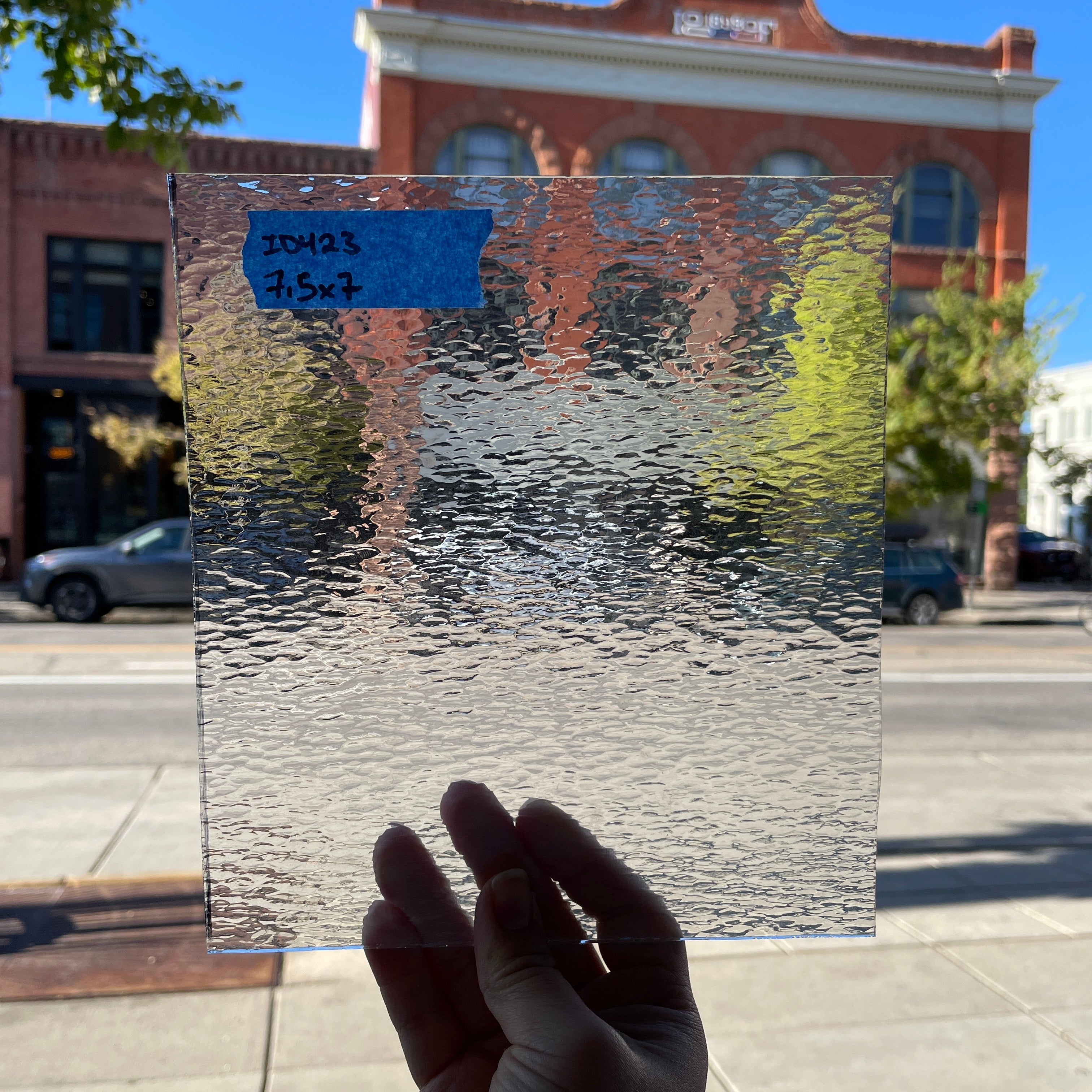 Clear Tiny Hammered Industrial Sheet Glass Colorado Glass Works