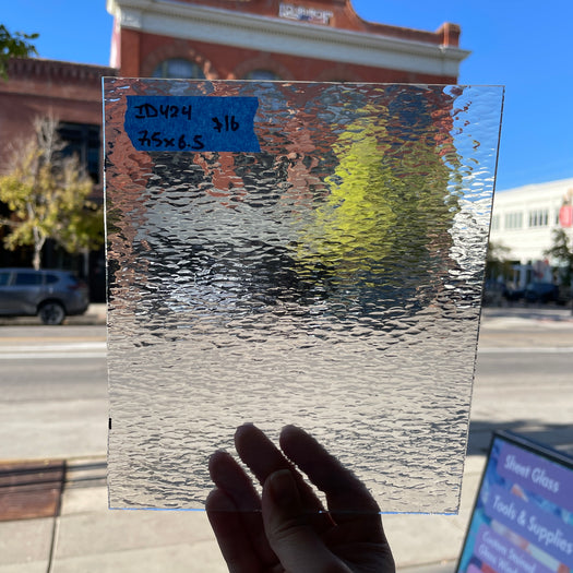 Clear Tiny Hammered Industrial Sheet Glass Colorado Glass Works