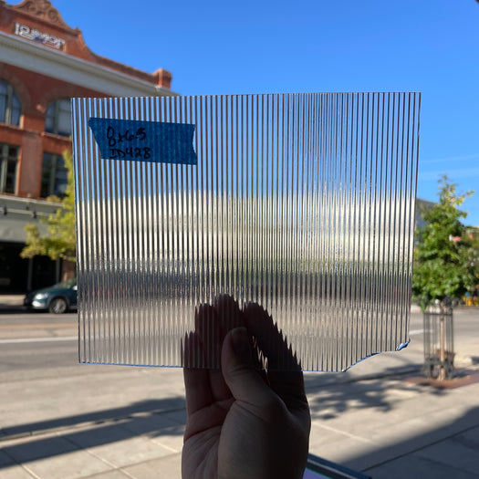 Clear Reeded Transparent Industrial Sheet Glass Colorado Glassworks