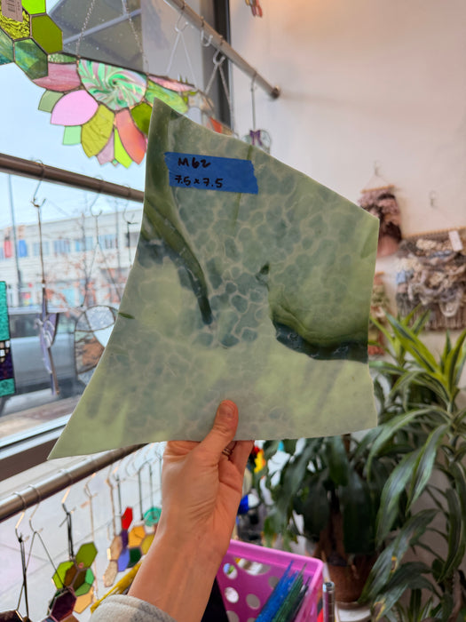 Mixed Green Mottled Sheet Glass Colorado Glassworks