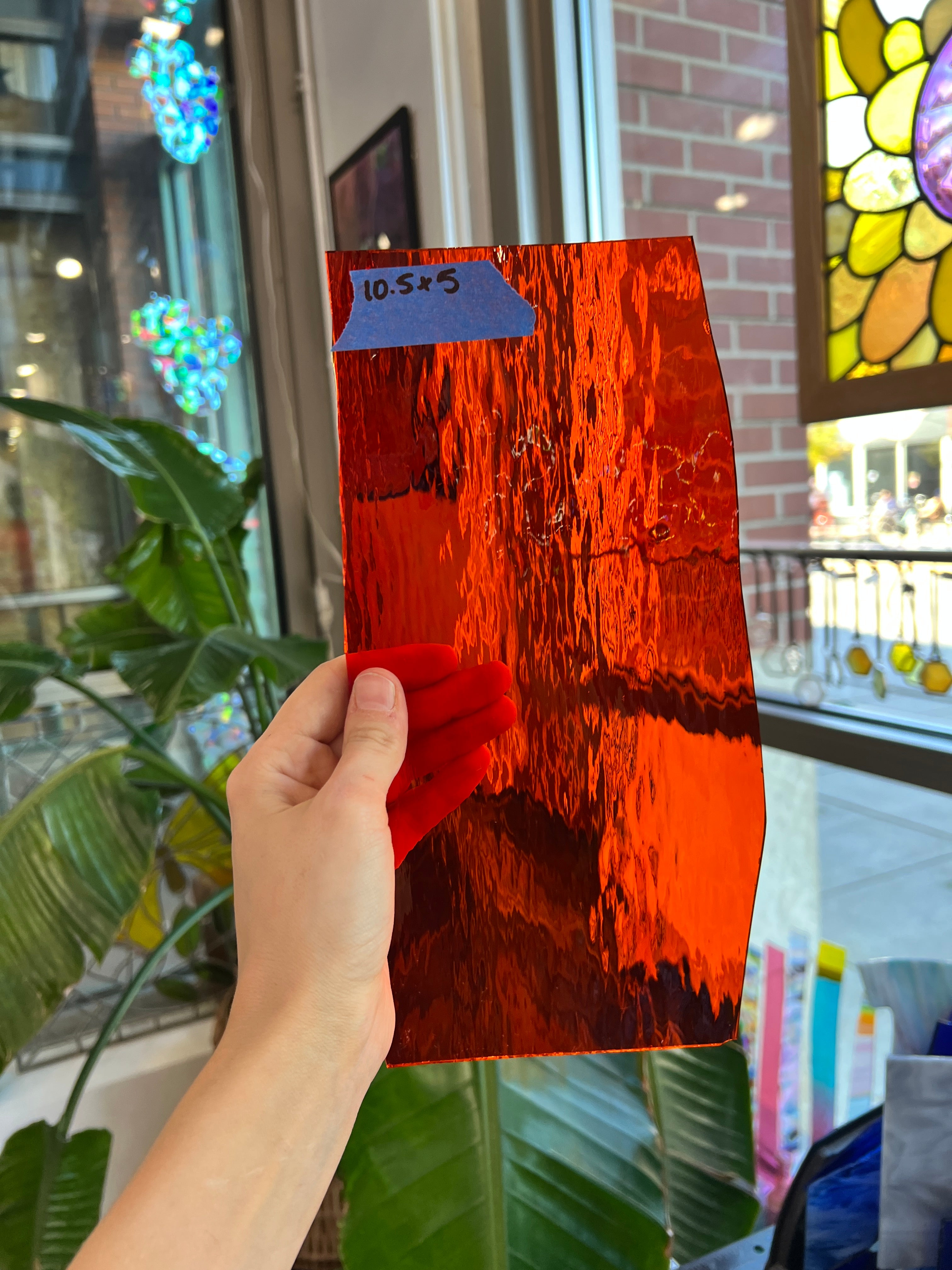 Vintage Spectrum Orange Waterglass