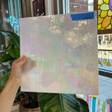 Vintage White Opaque Iridescent Spectrum Sheet Glass Colorado Glass Works