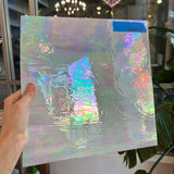 Vintage White Opaque Iridescent Spectrum Sheet Glass Colorado Glass Works SP1849 (12x11.5in)