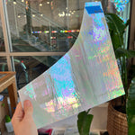 Vintage White Opaque Iridescent Spectrum Sheet Glass Colorado Glass Works SP1851 (12x8in)