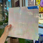 Vintage White Opaque Iridescent Spectrum Sheet Glass Colorado Glass Works