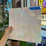 Vintage White Opaque Iridescent Spectrum Sheet Glass Colorado Glass Works