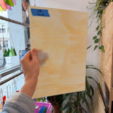 Light Amber Cream Wispy Spectrum Sheet Glass Colorado Glassworks