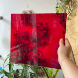Cherry Red Waterglass Transparent Oceanside Fusible 96 COE (151WF) Sheet Glass Colorado Glassworks OS-CHERRYRED-W (11x12in)