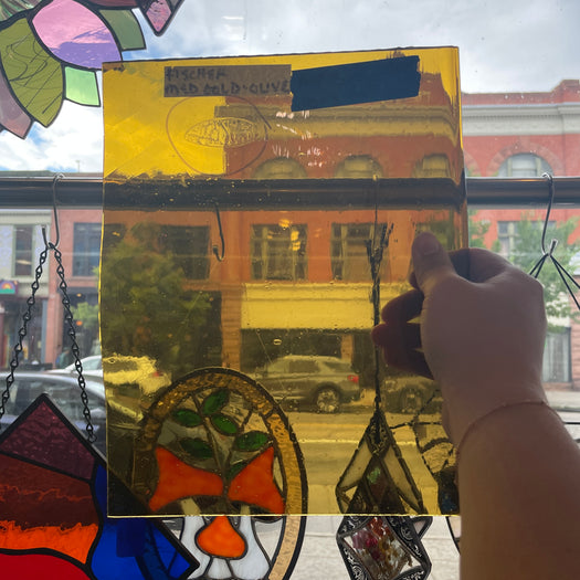 Medium Gold AC Fischer Mouth Blown Sheet Glass Colorado Glassworks