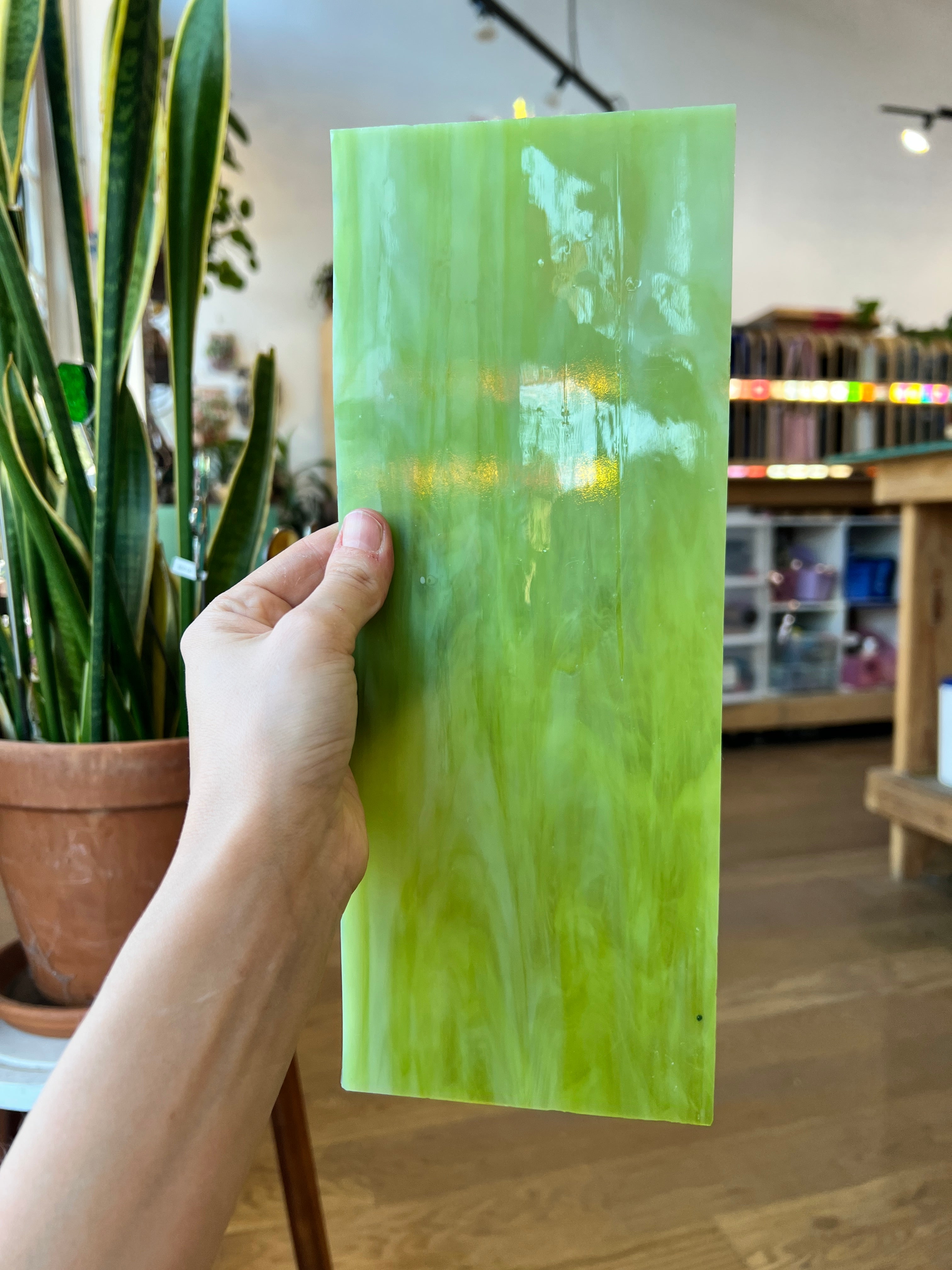 Lime Green White Mixed Armstrong Sheet Glass Armstrong