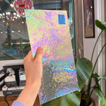 Dewdrop Clear Iridescent Wissmach Sheet Glass Colorado Glassworks 12x6in (WM-14449453)