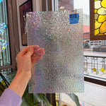 Dewdrop Clear Iridescent Wissmach Sheet Glass Colorado Glassworks