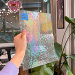 Dewdrop Clear Iridescent Wissmach Sheet Glass Colorado Glassworks 12x8in (WM-14482221)