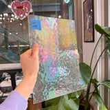 Dewdrop Clear Iridescent Wissmach Sheet Glass Colorado Glassworks 12x8in (WM-14482221)