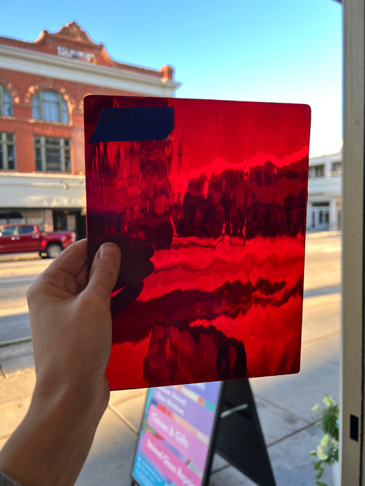 Red Transparent Spectrum Waterglass Sheet Glass Colorado Glassworks