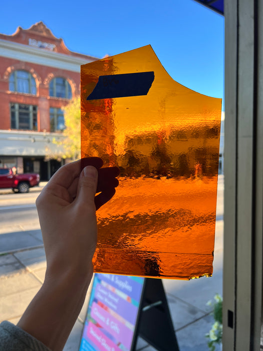 Amber Vintage Spectrum Sheet Glass Colorado Glassworks