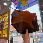 Dark Brown Mouth Blown Antique Sheet Glass Colorado Glassworks