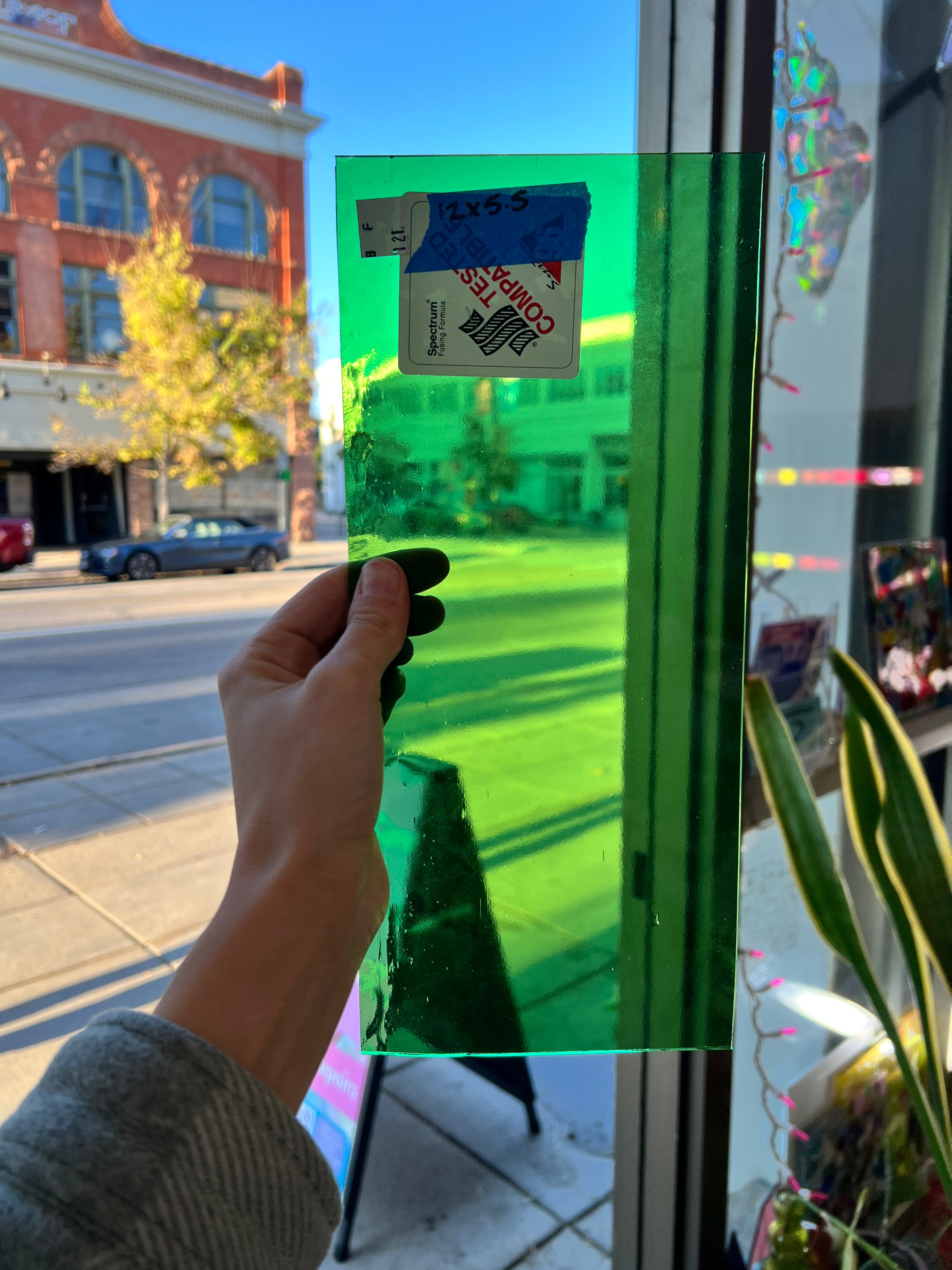 Transparent Green Spectrum Sheet Glass Colorado Glassworks
