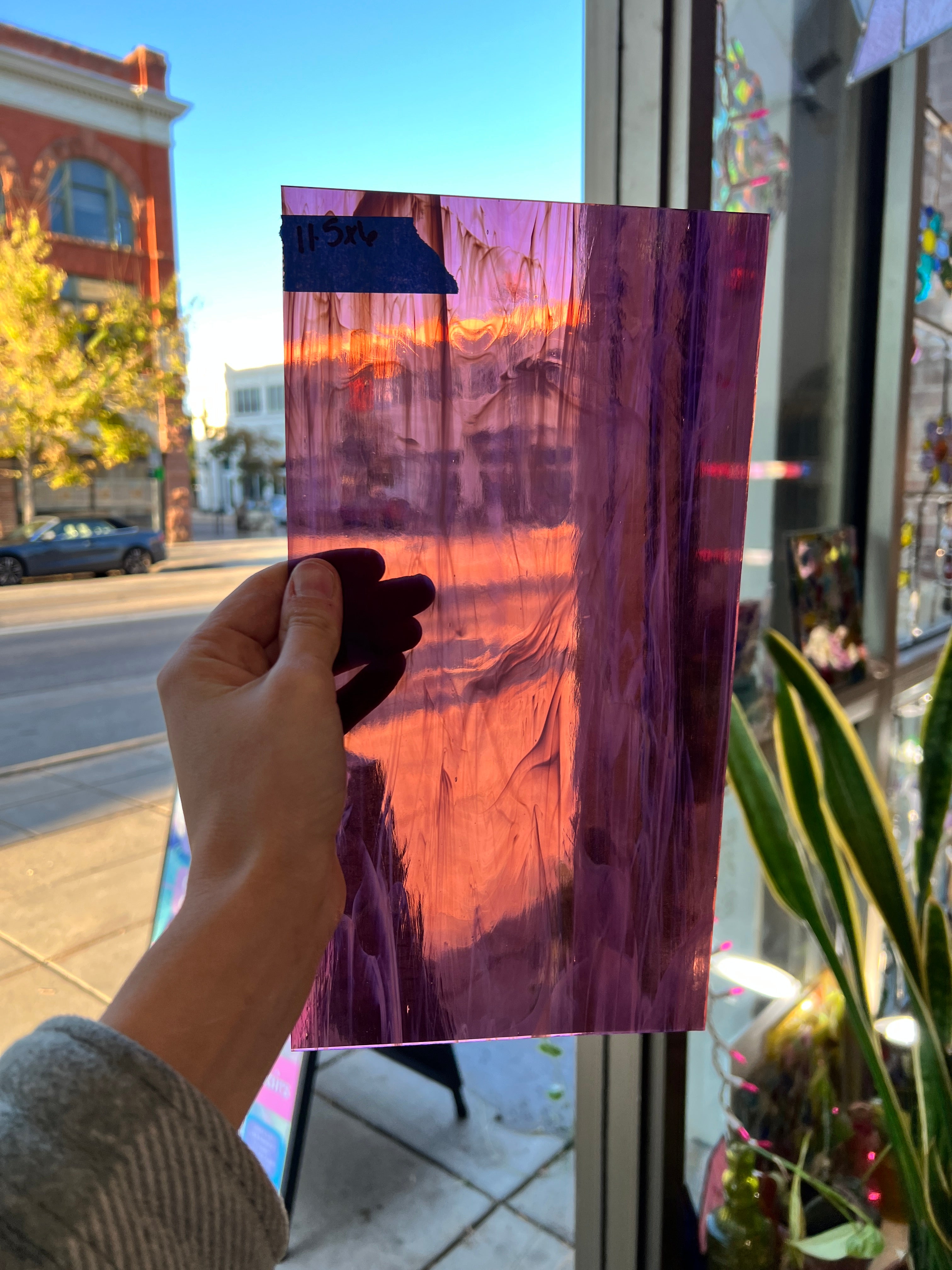 Dark Purple Wispy Spectrum Sheet Glass Colorado Glassworks