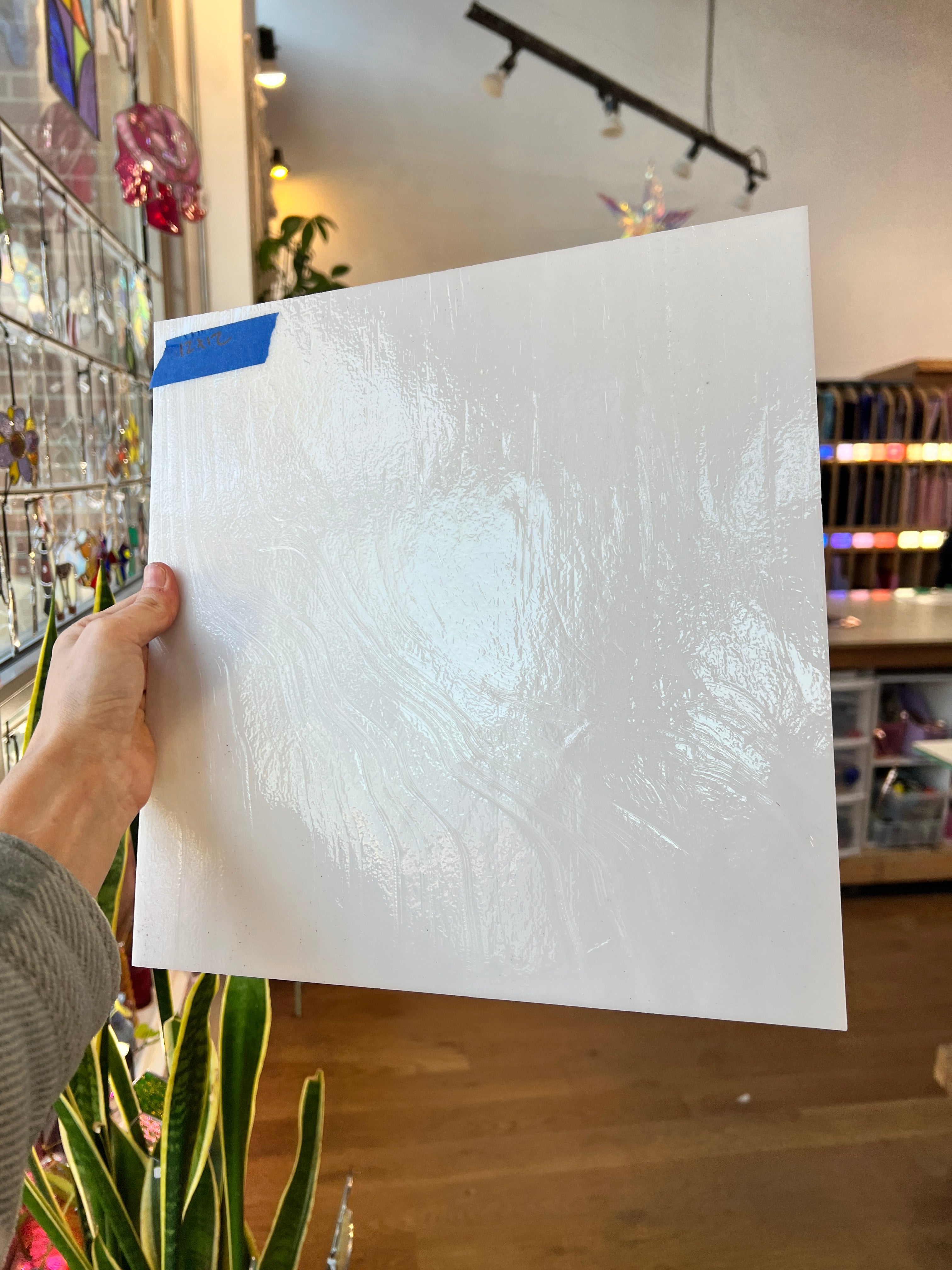 White Solid Vintage Sheet Glass Colorado Glassworks