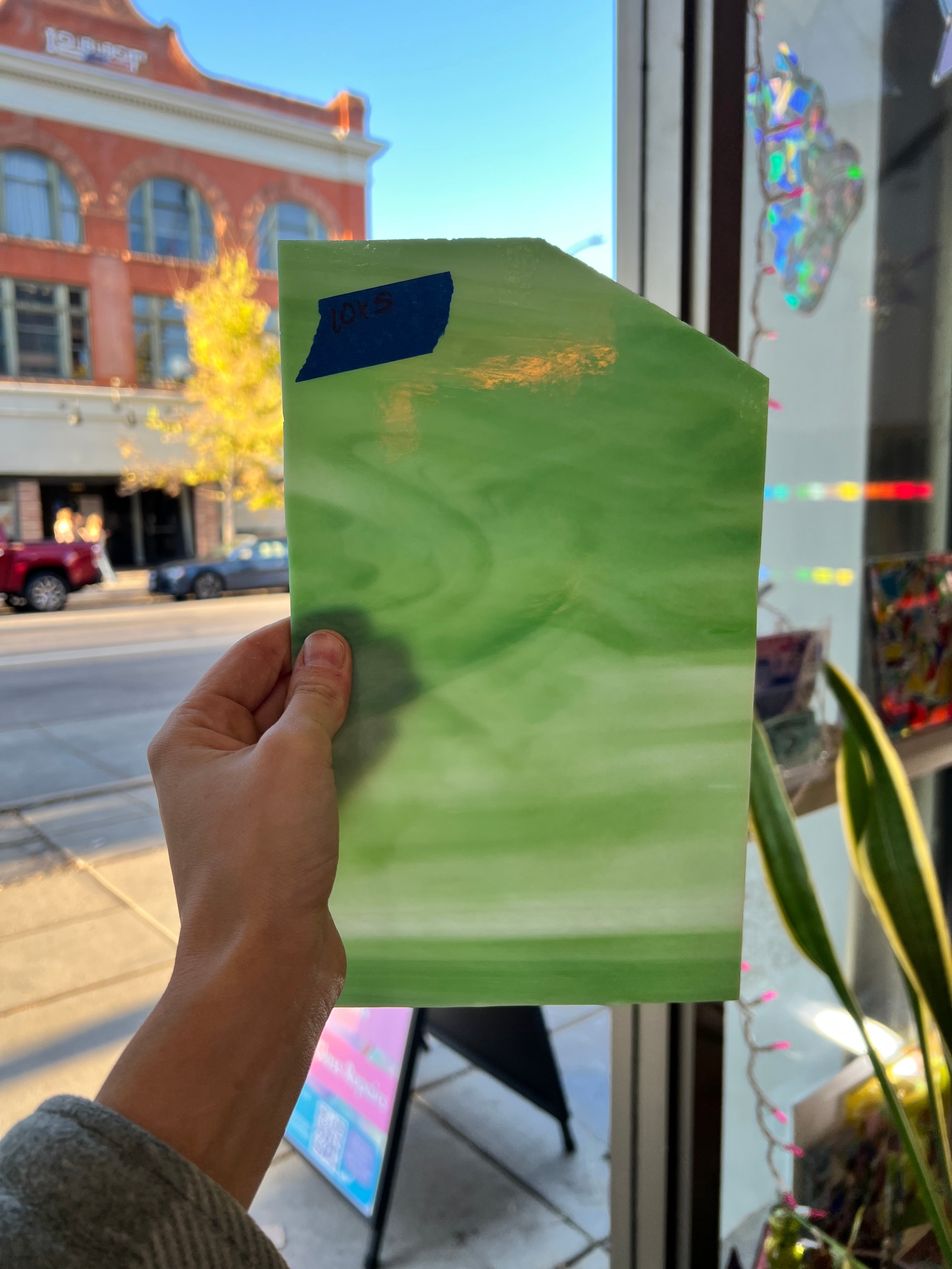 Vintage Light Wispy Spectrum Sheet Glass Colorado Glassworks