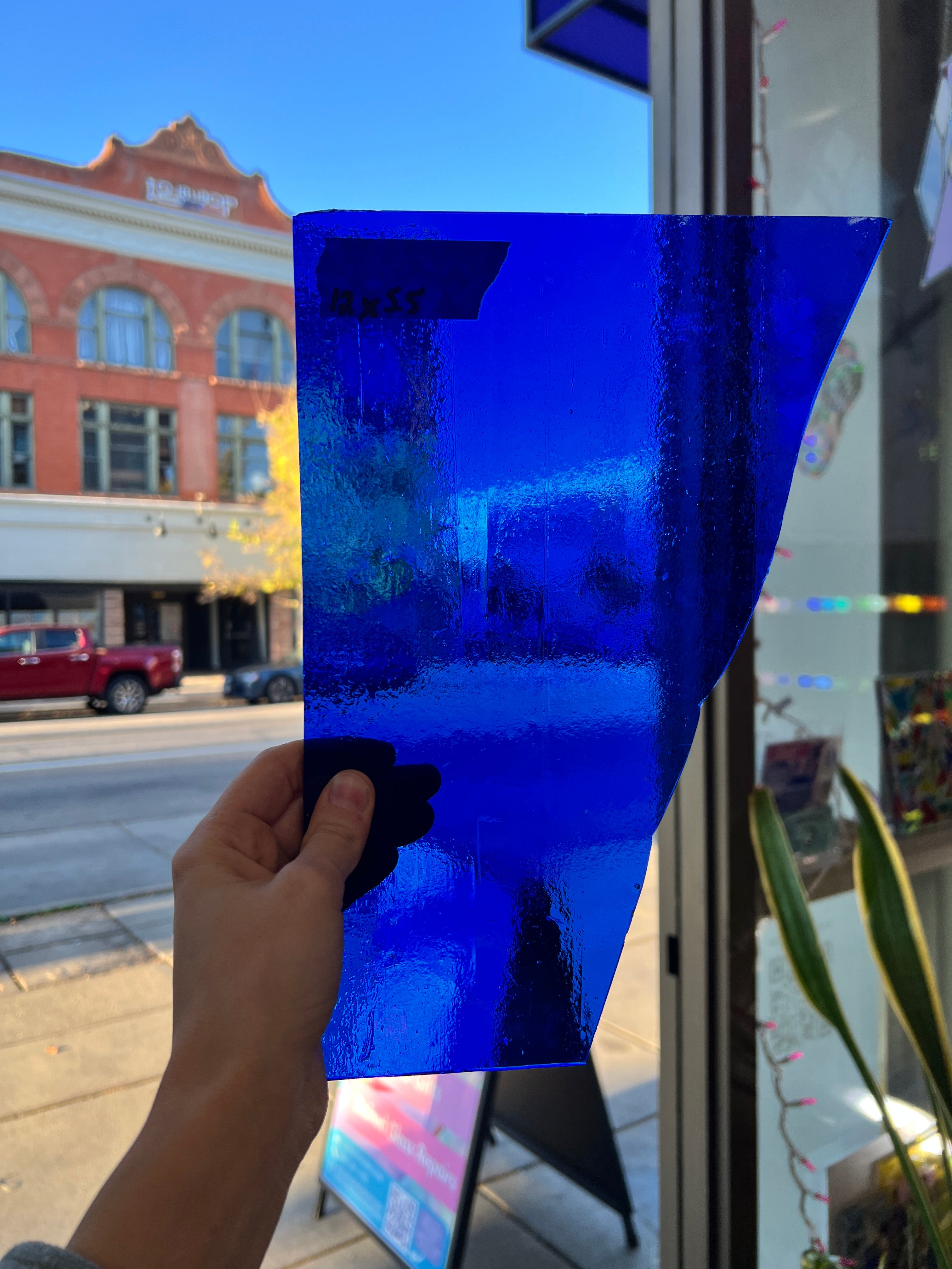 Cobalt Blue Transparent Kokomo Sheet Glass Kokomo
