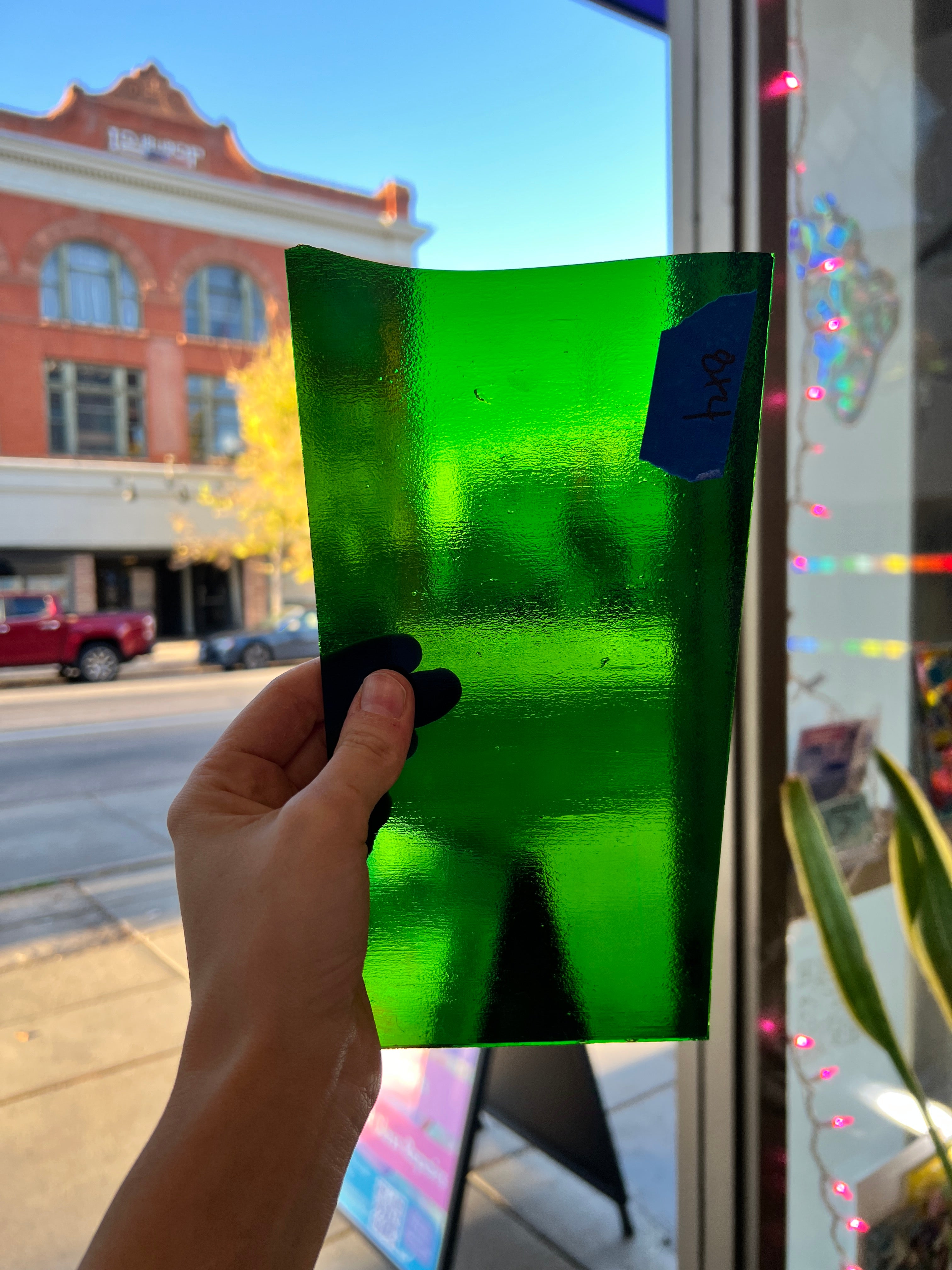 Kelly Green Transparent Sheet Glass Colorado Glassworks