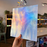 Rocky Mountain Skys Dark Blue White Clear Iridescent Fusible 90 COE Sheet Glass Colorado Glassworks