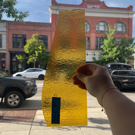 Bright Orange Transparent Bullseye Sheet Glass Colorado Glassworks