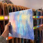 Rocky Mountain Skys Dark Blue White Clear Iridescent Fusible 90 COE Sheet Glass Colorado Glassworks