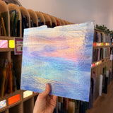 Rocky Mountain Skys Dark Blue White Clear Iridescent Fusible 90 COE Sheet Glass Colorado Glassworks