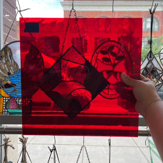 Red Transparent Spectrum Sheet Glass Colorado Glassworks
