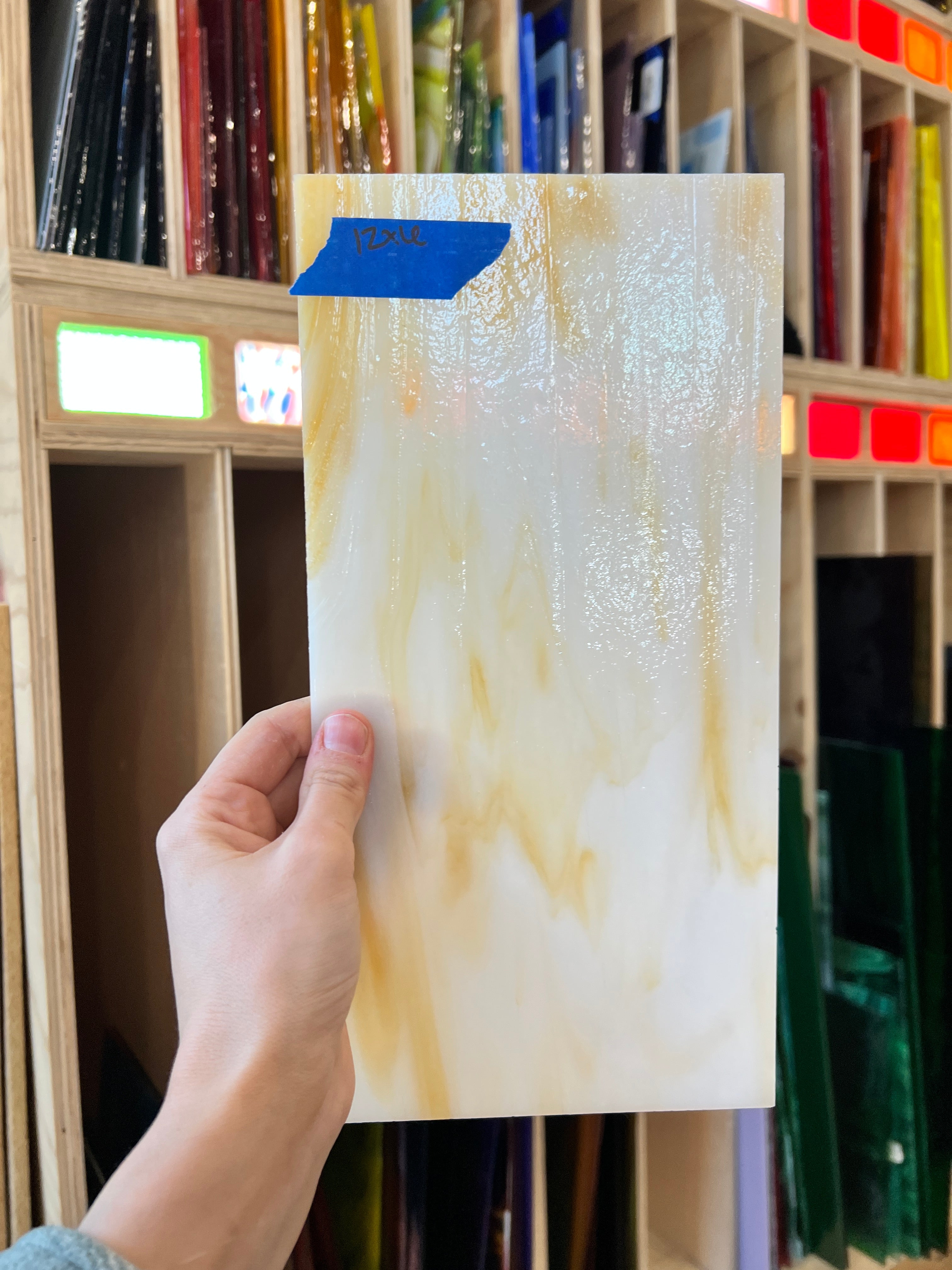 Amber Opal Youghiogheny Sheet Glass Youghiogheny