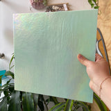 Mint Green Iridescent Wissmach Fusible 96 COE (96 06 LUM) Sheet Glass Colorado Glassworks
