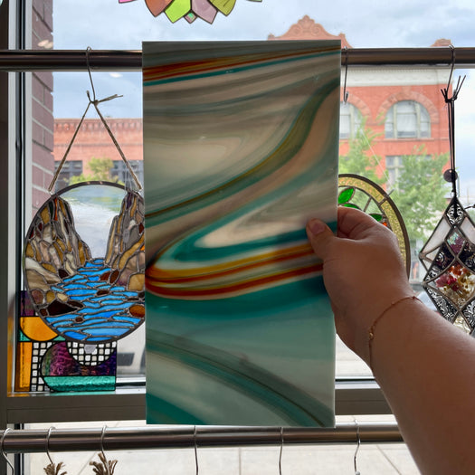 Southwest Fusers Reserve Oceanside Fusible 96 COE (FRSWF) Sheet Glass Colorado Glassworks