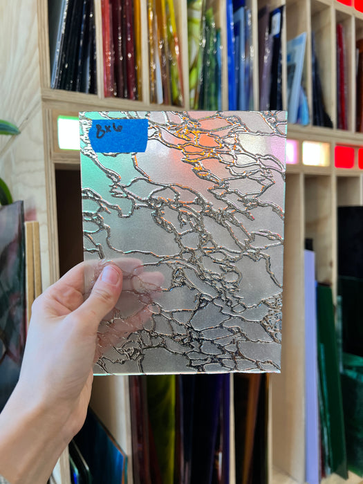 Frosted Niagara Clear Texture Sheet Glass Colorado Glassworks ID0237 (6x8in)