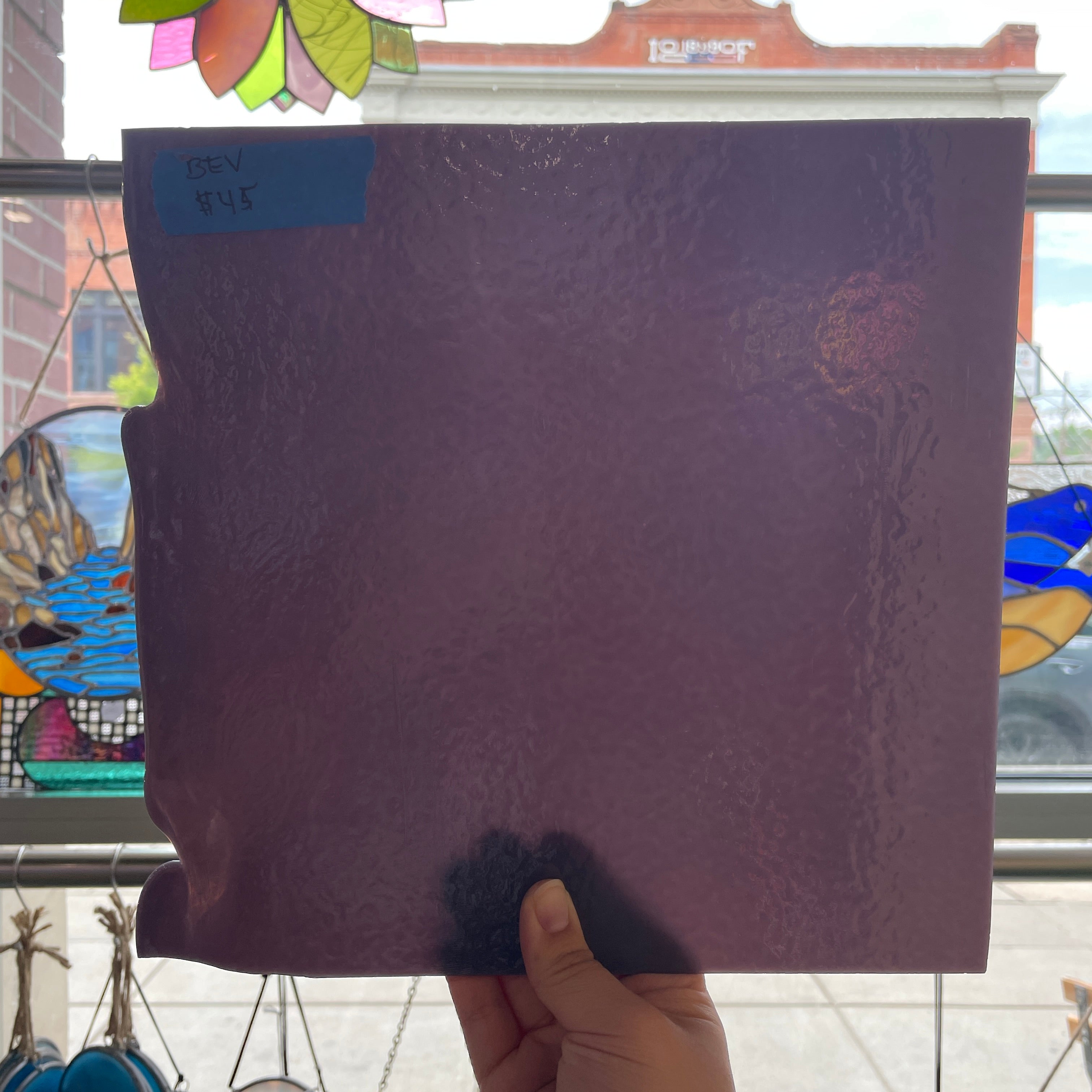 Dark Purple Bullseye Fusible 90 COE Sheet Glass Colorado Glassworks