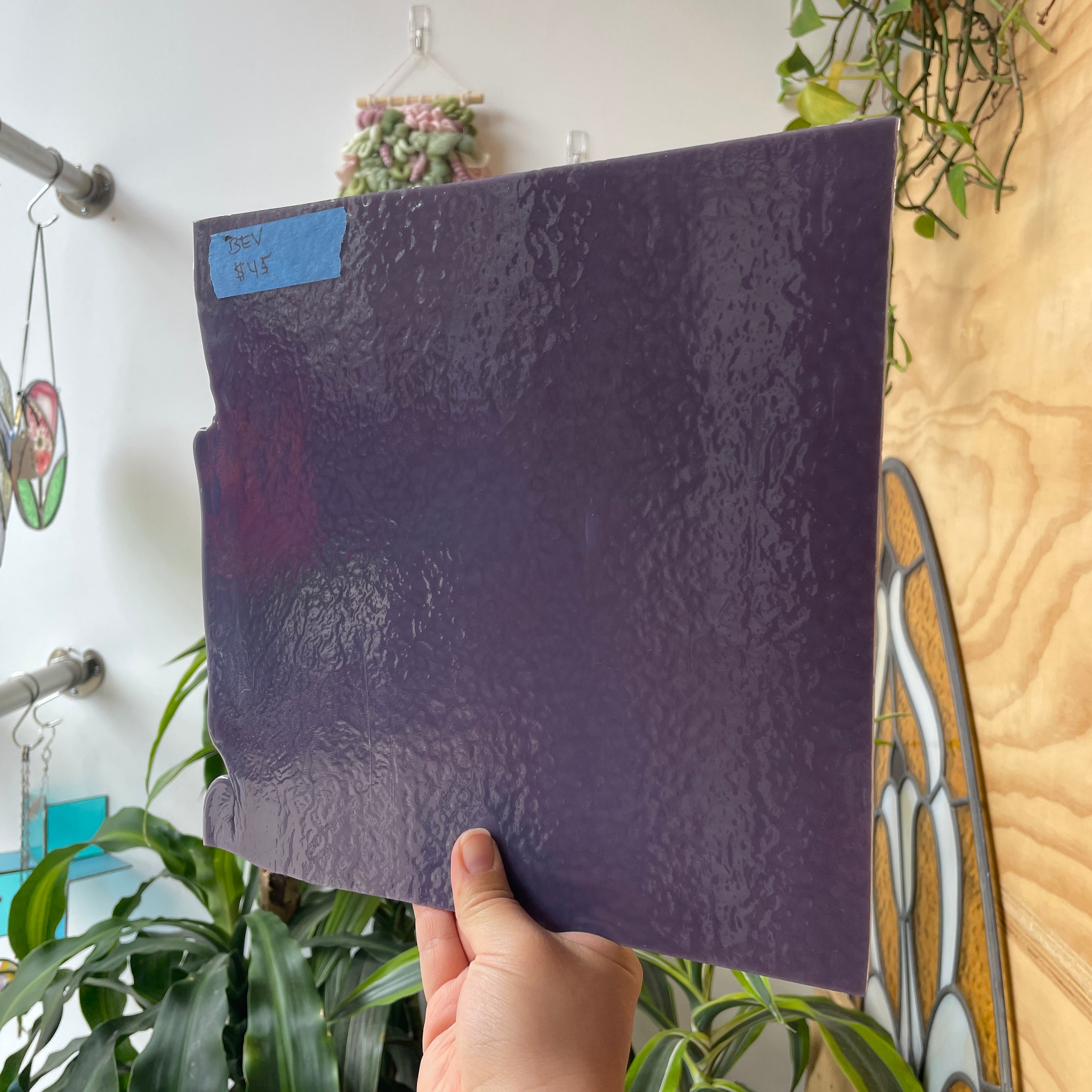 Dark Purple Bullseye Fusible 90 COE Sheet Glass Colorado Glassworks
