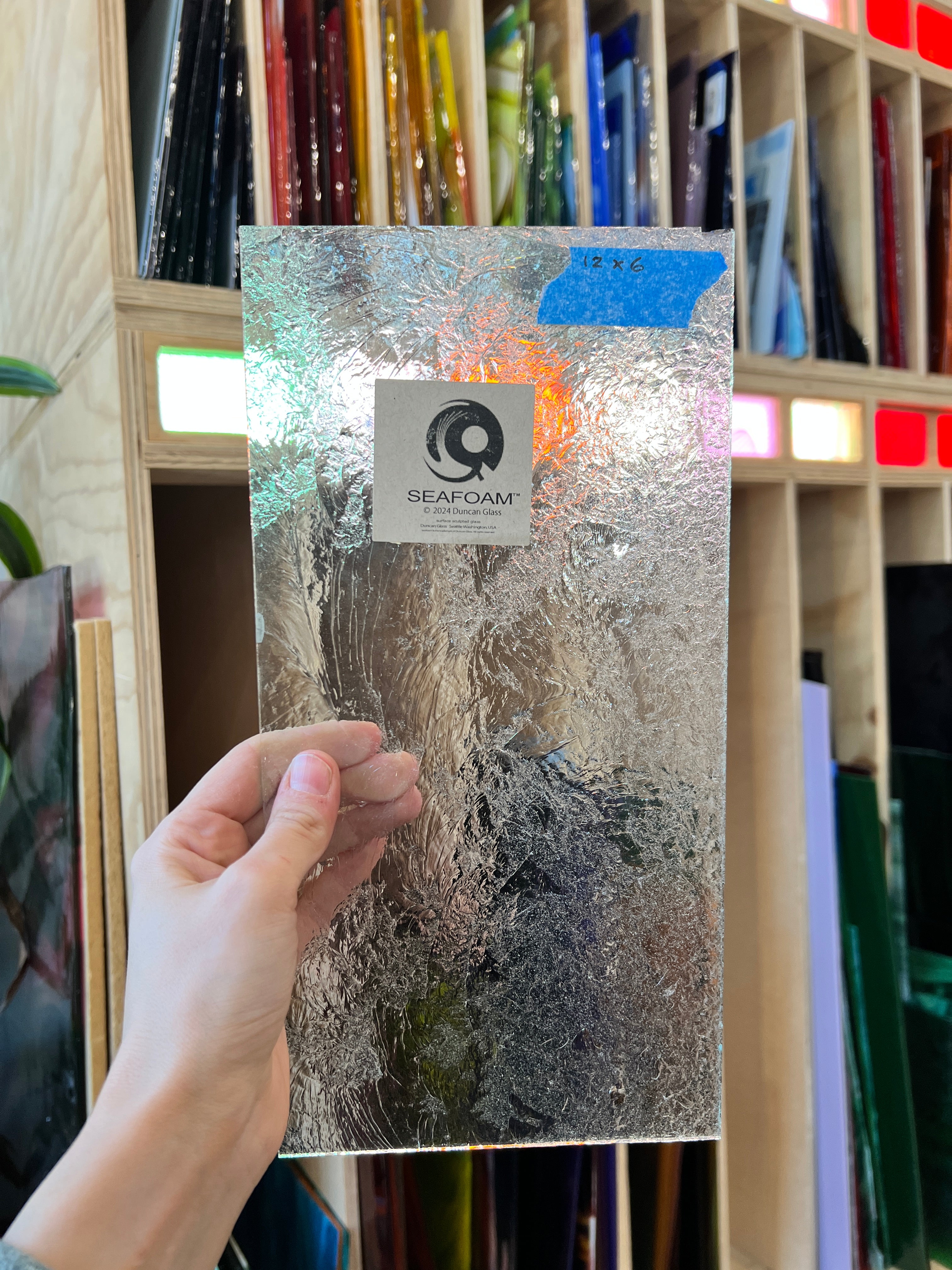 Seafoam Glue Chip Sheet Glass Colorado Glassworks
