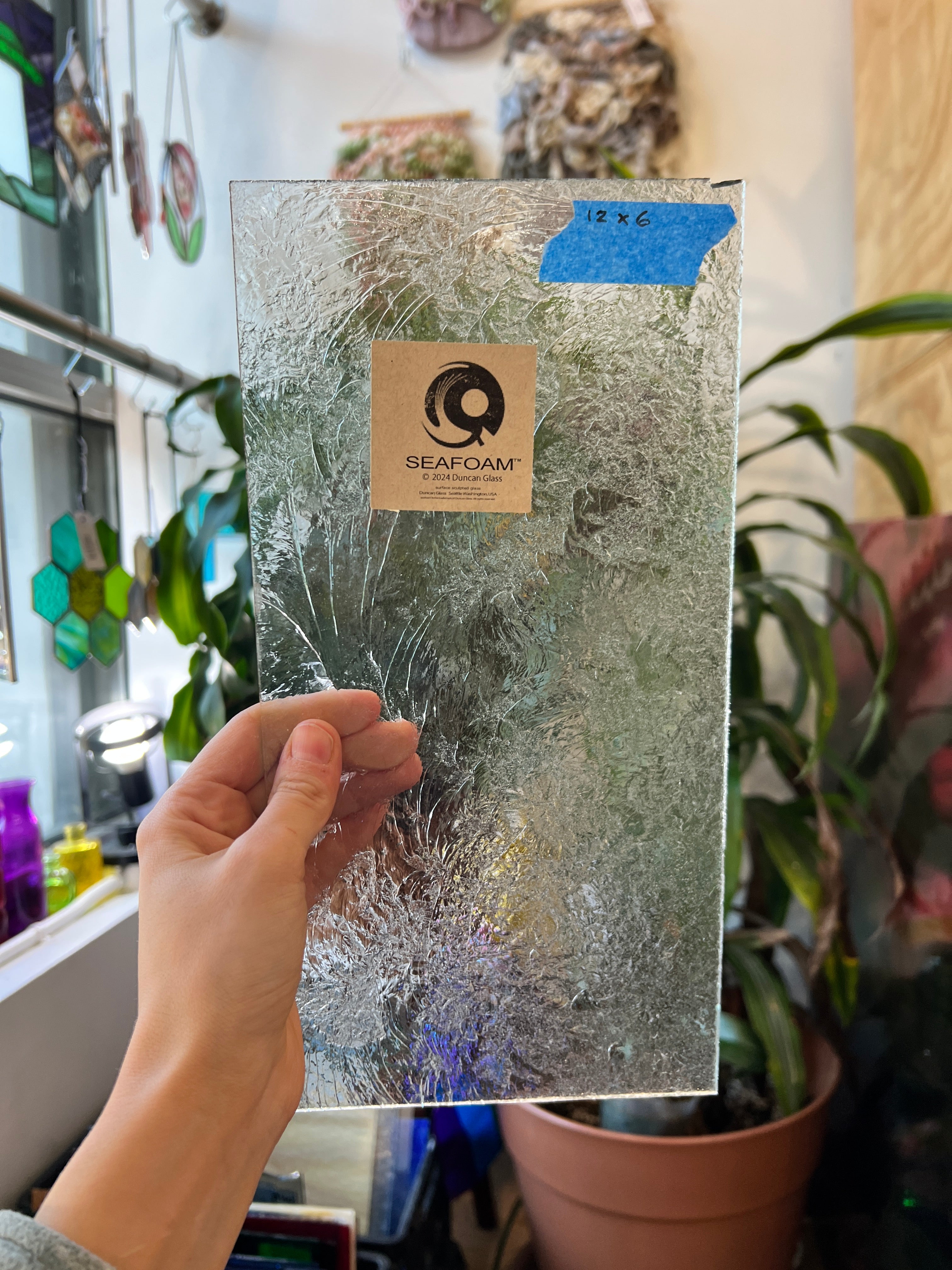 Seafoam Glue Chip Sheet Glass Colorado Glassworks