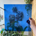 Medium Blue Waterglass Oceanside Fusible 96 COE (134WF) Sheet Glass Colorado Glassworks