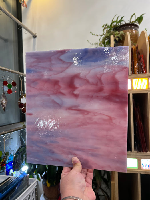 Wispy Pink Opaque Kokomo Colorado Glassworks